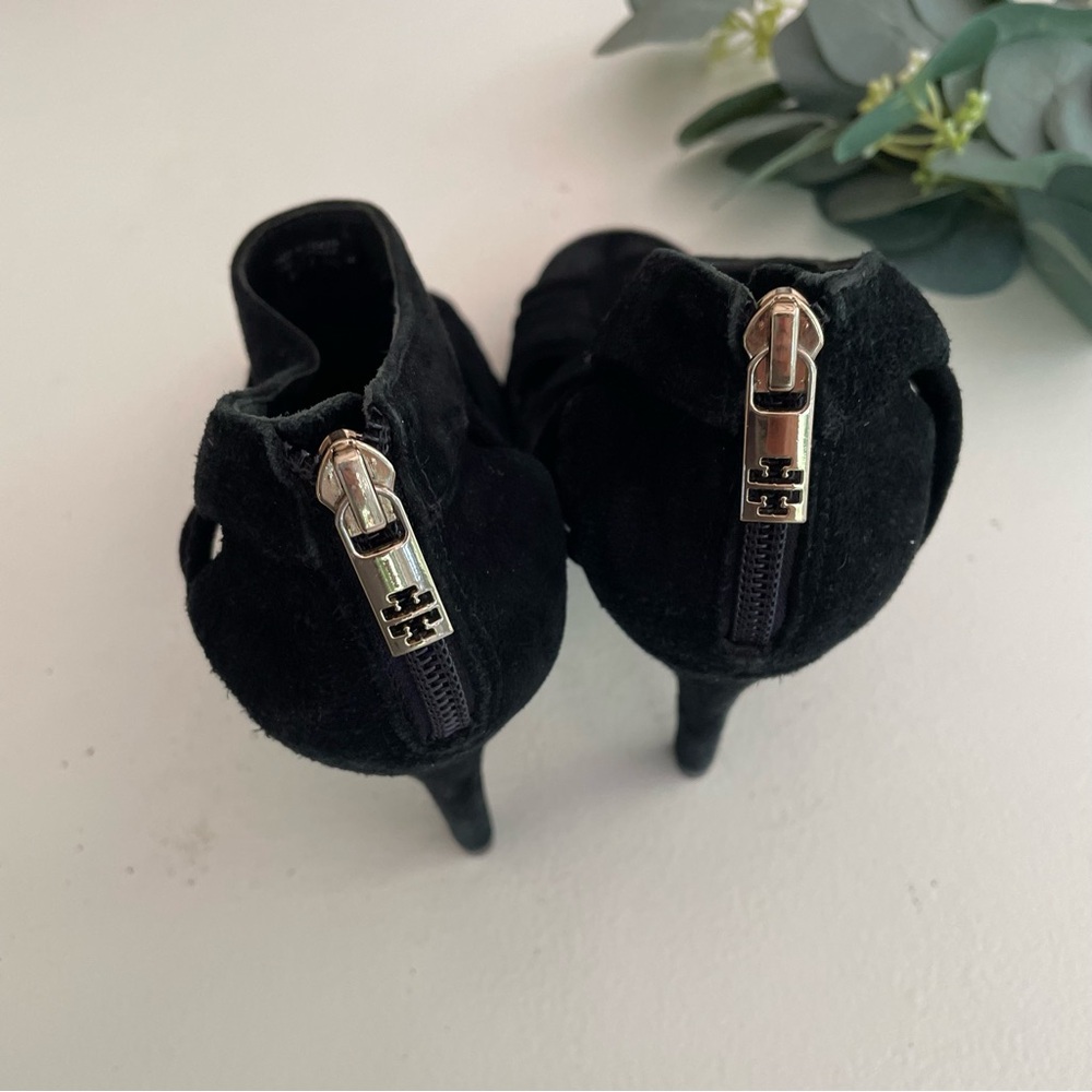 Tory Burch Sigourney Caged Suede Heels - Picture 7 of 12